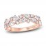 Monique Lhuillier Bliss Diamond Wedding Band 1-1/4 ct tw Pear & Round-cut 18K Rose Gold