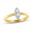 Forever Connected Diamond Ring 1/5 ct tw Pear/Round-Cut 10K Two-Tone Gold