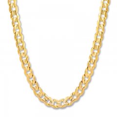 Men's Miami Cuban Curb Necklace 10K Yellow Gold 24" Length