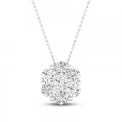 Lab-Created Diamonds by KAY Necklace 1 ct tw 14K White Gold