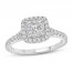 Diamond Engagement Ring 3/4 ct tw Round-cut 10K White Gold