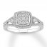 Diamond Ring 1/2 ct tw Round-cut 10K White Gold