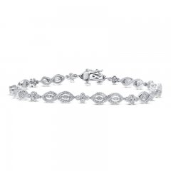 Diamond Bracelet 1-1/2 ct tw 10K White Gold 7.25"