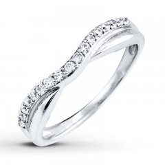 Diamond Wedding Band 1/4 ct tw Round-cut 14K White Gold