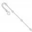 Flower Anklet Sterling Silver 10-inch Length