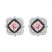 Morganite Earrings 1/5 ct tw Diamonds Sterling Silver