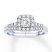 Diamond Bridal Set 5/8 ct tw Princess-cut 14K White Gold