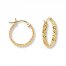 Hoop Earrings 14K Yellow Gold 15mm