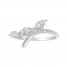 Diamond Geometric Ring 1/3 ct tw Round-cut 10K White Gold