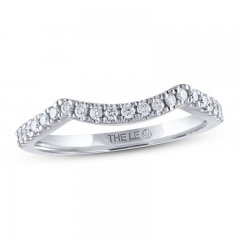 Leo Diamond Wedding Band 1/5 ct tw Round-cut 14K White Gold