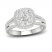 Multi-Diamond Engagement Ring 1-1/5 ct tw Round-Cut 14K White Gold