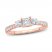 Three-Stone Diamond Engagement Ring 1 ct tw Princess/Round-Cut 14K Rose Gold