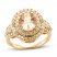 Le Vian Creme Brulee Morganite Ring 1-1/8 ct tw Diamonds 14K Strawberry Gold