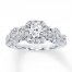 Diamond Engagement Ring 1 ct tw Round-cut 14K White Gold