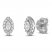 Diamond Stud Earrings 1/4 ct tw Marquise/Round-Cut 10K White Gold