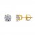 Diamond Solitaire Earrings 1 ct tw Round-cut 14K Yellow Gold