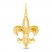 Fleur-de-Lis Charm 14K Yellow Gold