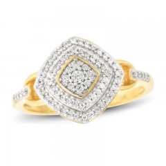 Diamond Ring 1/4 ct tw Round-cut 10K Yellow Gold