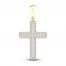 Men's Diamond Cross Pendant 2 ct tw Round-cut 10K Yellow Gold