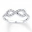 Diamond Infinity Ring 1/5 ct tw Round-cut Sterling Silver