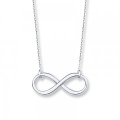 Infinity Necklace 14K White Gold