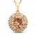 Le Vian Creme Brulee Morganite Necklace 5/8 ct tw Diamonds 14K Strawberry Gold 20"