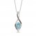 Le Vian Blue Topaz Necklace 1/4 ct tw Diamonds 14K Vanilla Gold 18"