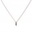 Black & White Diamond Necklace 1/4 ct tw 10K Rose Gold Adj.