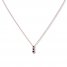 Black & White Diamond Necklace 1/4 ct tw 10K Rose Gold Adj.