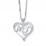 "Mom" Necklace Diamond Accents Sterling Silver