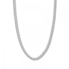 24" Curb Chain 14K White Gold Appx. 6.7mm