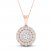 Multi-Diamond Necklace 1 ct tw Round-Cut 10K Rose Gold 18"