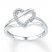 Diamond Heart Ring 1/20 ct tw Round-cut Sterling Silver