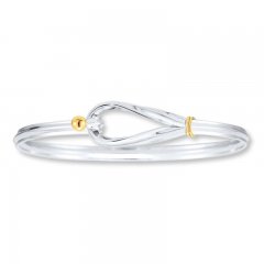 Bangle Bracelet Sterling Silver/14K Gold