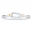 Bangle Bracelet Sterling Silver/14K Gold