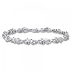 Diamond Bracelet 1/10 ct tw Round-cut Sterling Silver