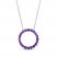 Amethyst Circle Necklace Sterling Silver 18"