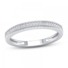 Diamond Wedding Band 1/15 ct tw Round-cut 10K White Gold