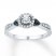 Black/White Diamond Promise Ring 1/5 ct tw Sterling Silver