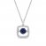 Unstoppable Love Blue Sapphire Necklace 1/10 ct tw Diamonds Sterling Silver 19"