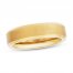 6mm Brushed Wedding Band Yellow Tungsten Carbide