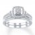 Diamond Bridal Set 1/2 ct tw Round-cut 10K White Gold