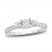 Three-Stone Diamond Engagement Ring 1 ct tw Princess/Round-Cut 14K White Gold