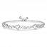 Diamond Mom Bolo Bracelet Sterling Silver