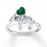 Elephant Ring Lab-Created Emerald Sterling Silver