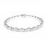 Diamond Tennis Bracelet 5-1/2 ct tw Pear & Round-cut 10K White Gold 7.5"