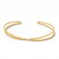 Diamond-cut Crossover Bangle Bracelet 10K Yellow Gold