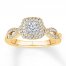 Previously Owned Diamond Engagement Ring 1/2 ct tw Round-cut 10K Two-Tone Gold