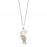 Disney Piglet Diamond Necklace 1/20 ct tw 10K Rose Gold/Sterling Silver 17"