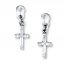 Cross Earrings Sterling Silver